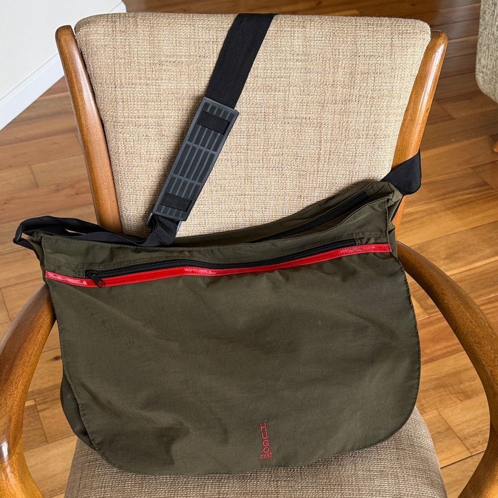 Hugo Boss nylon messenger bag